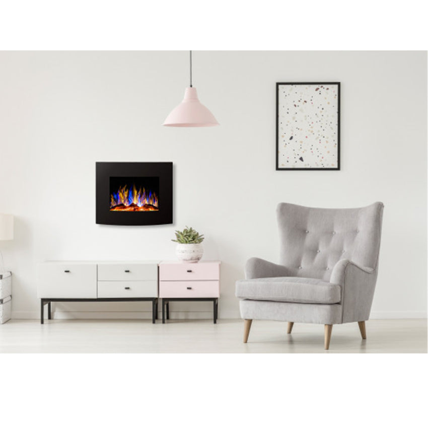 Aflamo Elektrokamin Malibu 26, schwarz, Ambiente | klimaworld.com