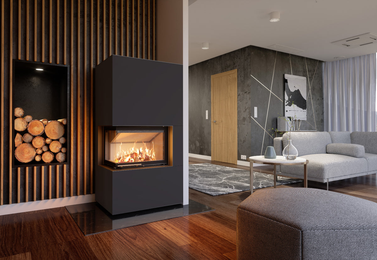 Hajduk Kaminbausatz Brilliant Corner| 6,5 kW| Anthrazit| Klimaworld.com