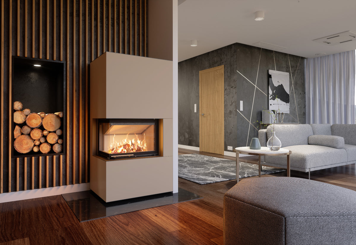 Hajduk Kaminbausatz Brilliant Corner| 6,5 kW| Beige| Klimaworld.com