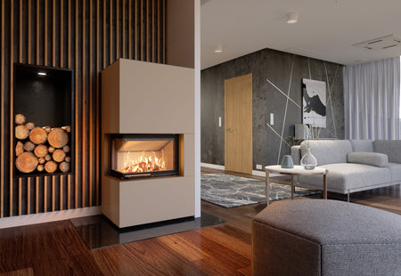 Hajduk Kaminbausatz Brilliant Corner| 6,5 kW| Beige| Klimaworld.com