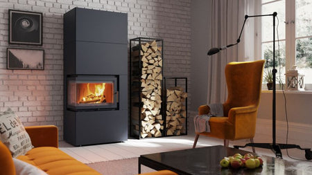 Kratki Kaminofen Simple 8 - links | Bauart 1 | Bausatz schwarz | 8 kW - Ambientebild