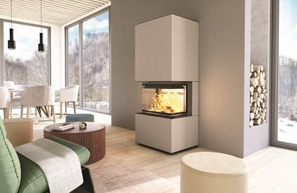 Hajduk Kaminbausatz Brillant mit Keramikverkleidung| Smart 3XLTh| 6,5 kW| Beige| Klimaworld.com