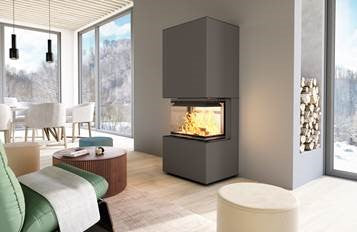 Hajduk Kaminbausatz Brillant mit Keramikverkleidung| Smart 3XLTh| 6,5 kW| Braun