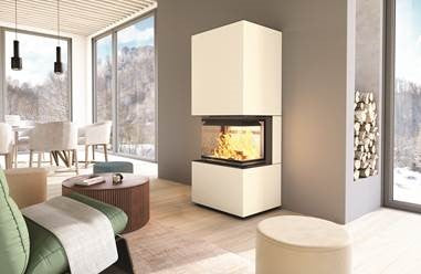 Hajduk Kaminbausatz Brillant mit Keramikverkleidung| Smart 3XLTh| 6,5 kW| Ecru