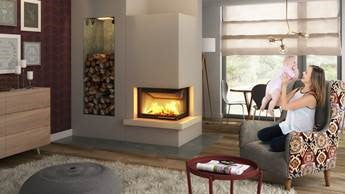 Hajduk Kaminbausatz Imperial Medium| 6,5 kW| Ambientebild| Marmor Crema Marfil| Klimaworld.com
