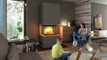 Hajduk Kaminbausatz Pure Medium| 6,5 kW| Ambientebild| Klimaworld.com