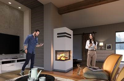 Hajduk Kaminbausatz Unique| 6,5 kW| Ambientebild| Klimaworld.com