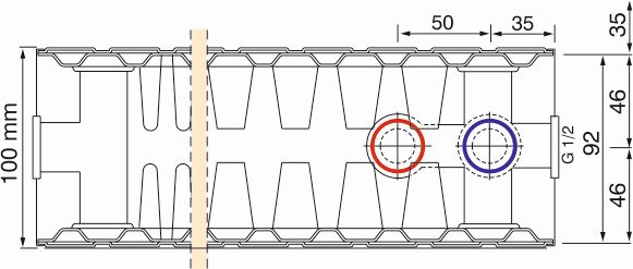HM Heizkoerper | Ansicht Aufbau Konvektorbleche und Heizplatten THEMA NT - Anschluss rechts | www.klimaworld.com