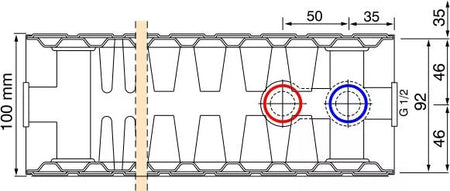 HM Heizkoerper | Ansicht Aufbau Konvektorbleche und Heizplatten THEMA UNI - Typ 22 | Anschluss rechts | www.klimaworld.com