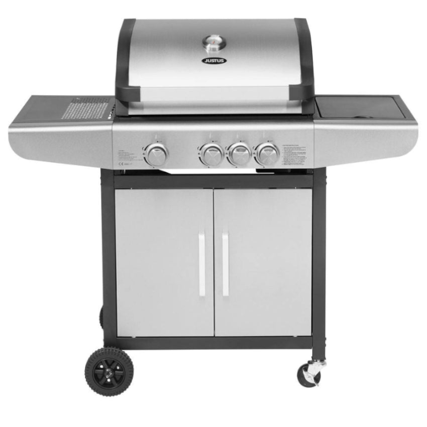 JUSTUS | Ares 3 SU | Gasgrill mit Unterschrank | 3 x 3,0 kW + 1 x 2,5 kW