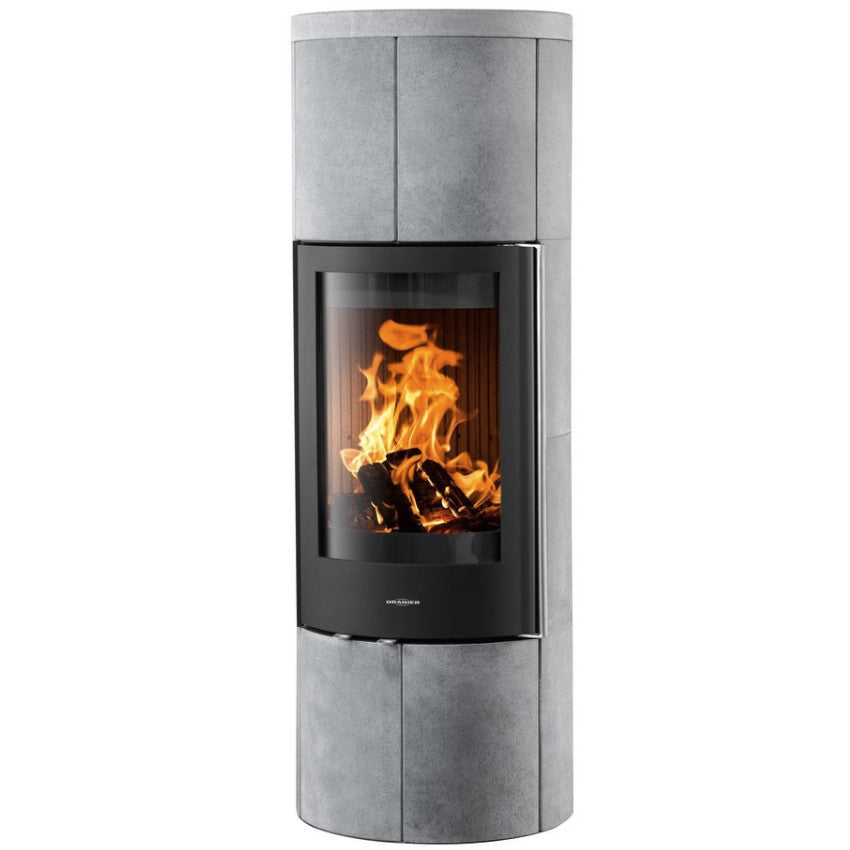 ORANIER | Arkona W+ | Kaminofen | Schwarz | Dauerbrandofen | 7.0 kW | Speckstein