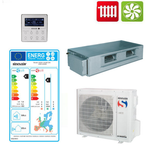 Sinclair Kanalklimagerät DC-Inverter Klimaanlage UNI Baureihe 7kW