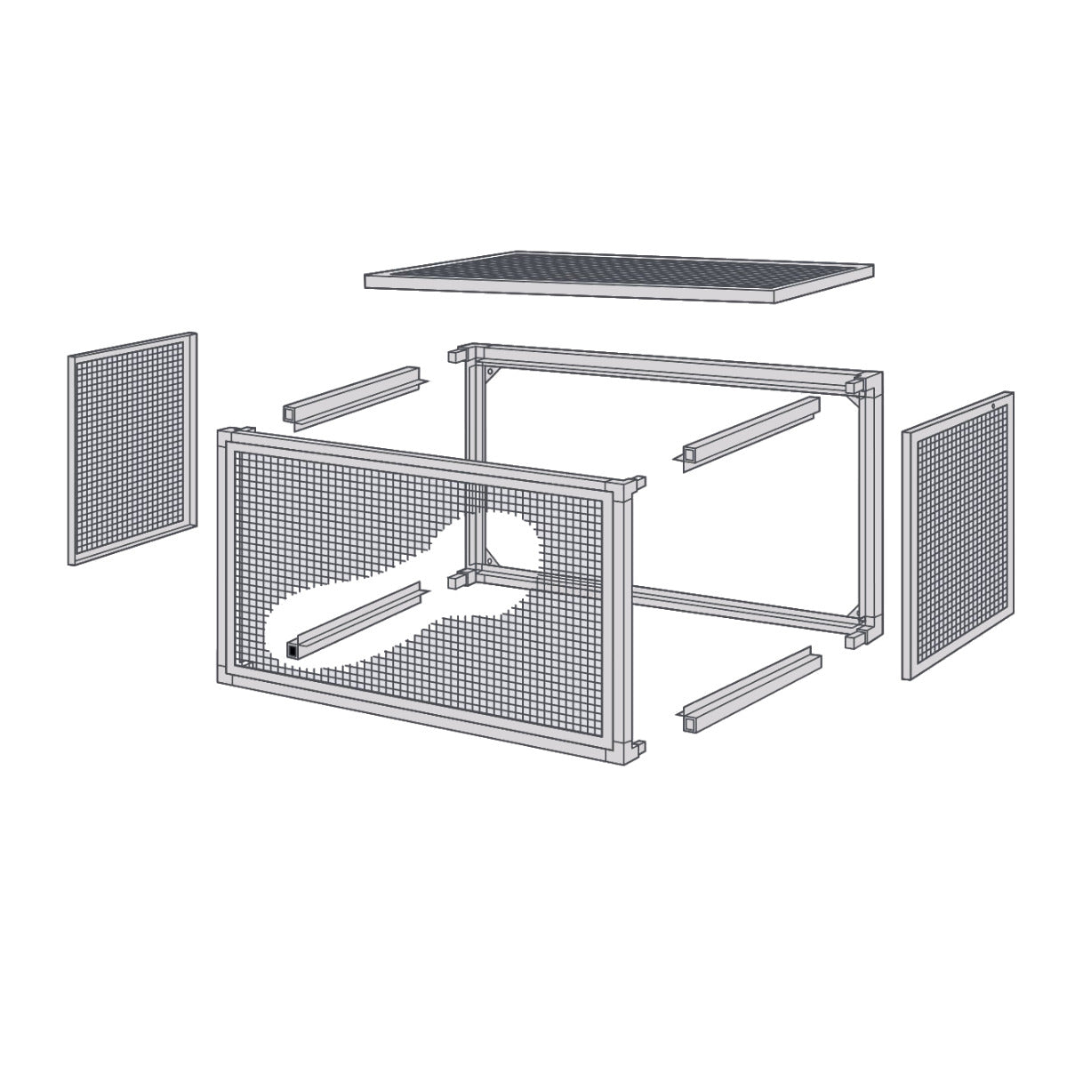 Aspen Vandalismusgitter mittel ; Grundpaket ; B6191