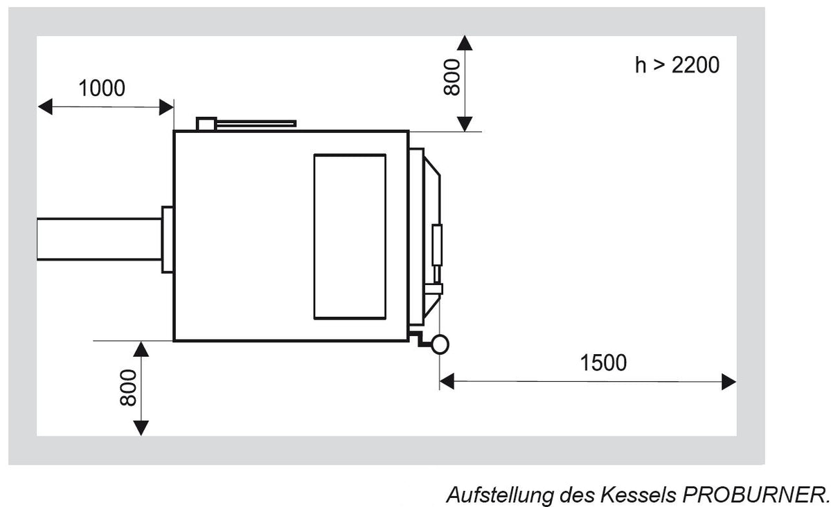 Holzvergaserkessel Santer Solar Profi Proburner 18 kW mit 1x1000L Puffer