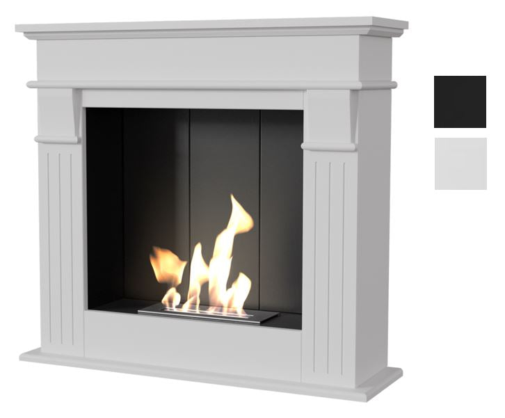 Kratki Biokamin August P inkl. MDF-Verkleidung in weiß oder schwarz ➔ Klimaworld