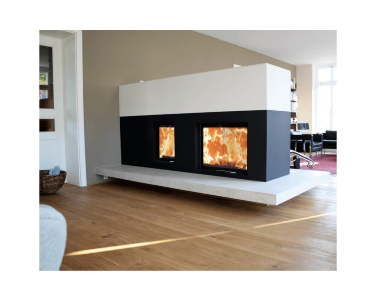 Austroflamm Kamineinsatz 45x57 K 2.0 flache Scheibe- Ambientebild | klimaworld.com