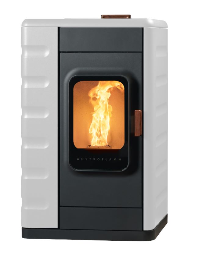 Austroflamm Ruby in Keramikverkleidung bright white | klimaworld.com
