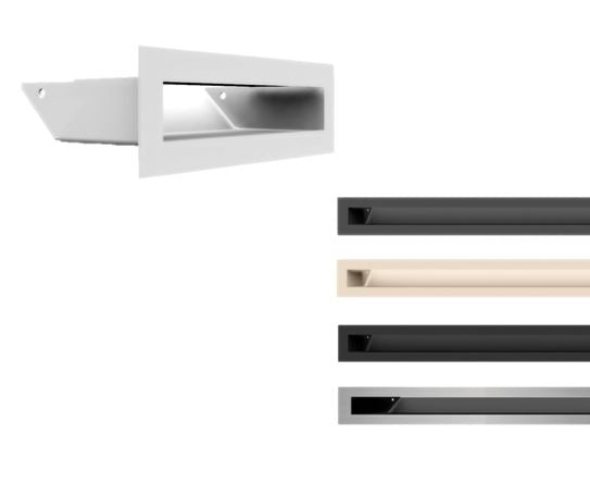 Kratki Lüftungsgitter, Luftleiste 45S - 5 Farben | 60x200x96,5 mm