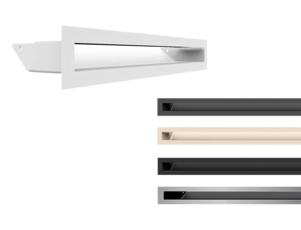 Kratki Lüftungsgitter, Luftleiste 45S - 5 Farben | 60x400x96,5 mm