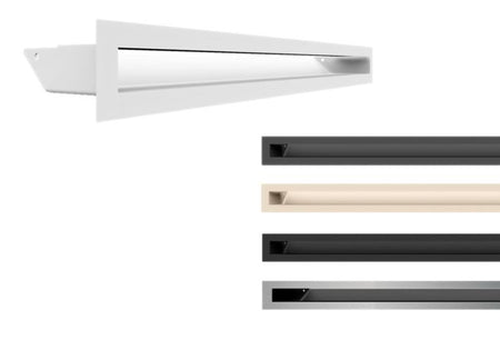 Kratki Lüftungsgitter, Luftleiste 45S - 5 Farben | 60x600x96,5 mm