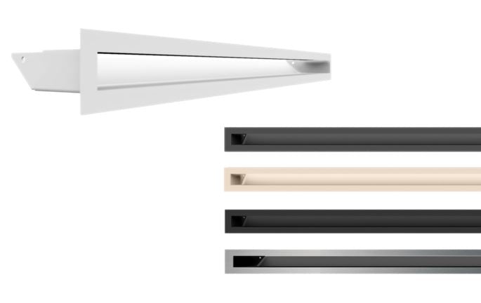 Kratki Lüftungsgitter, Luftleiste 45S - 5 Farben | 60x800x96,5 mm