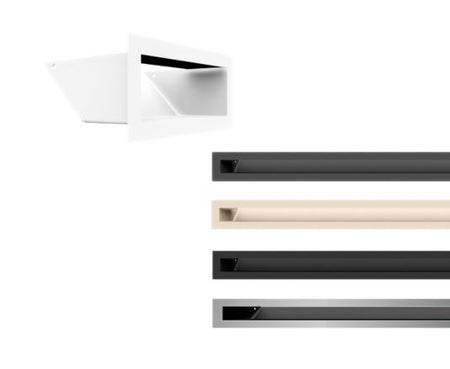 Kratki Lüftungsgitter, Luftleiste 45S - 5 Farben | 90x200x126,5 mm