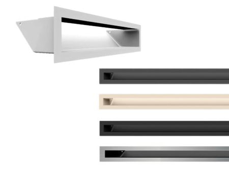 Kratki Lüftungsgitter, Luftleiste 45S - 5 Farben | 90x400x126,5 mm 