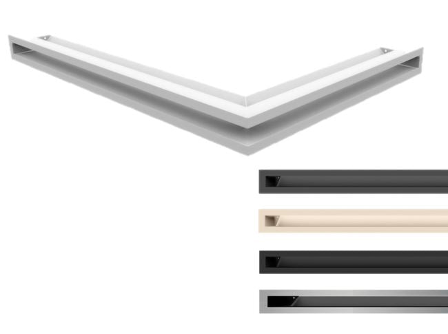 Kratki Eckluftleiste, Luftleiste 45S, 5 Farben | 766x547 Winkel x 60mm