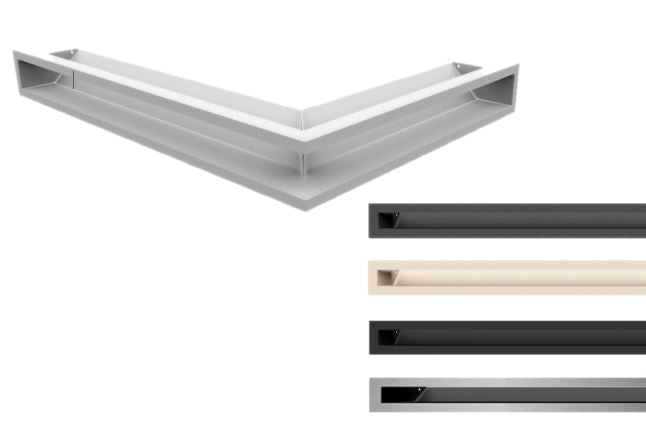 Kratki Eckluftleiste, Luftleiste 45S, 5 Farben | 766x547 Winkel x 90mm