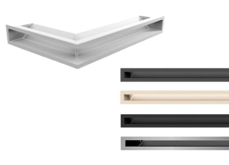 Kratki Eckluftleiste, Luftleiste 45S - 5 Farben | 400x600 Winkel x 90 mm