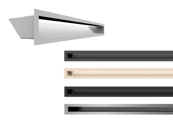 Kratki Lüftungsgitter, Luftleiste 45S - 5 Farben | 90x800x126,5 mm