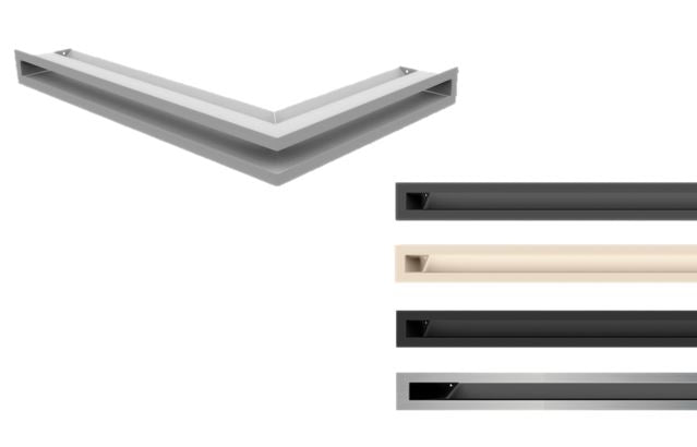 Kratki Eckluftleiste, Luftleiste 45S - 5 Farben | 600x400 Winkel x 60 mm