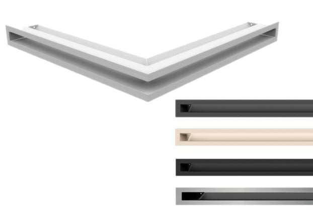 Kratki Eckluftleiste, Luftleiste 45S, 5 Farben | 560x560 Winkel x 60mm