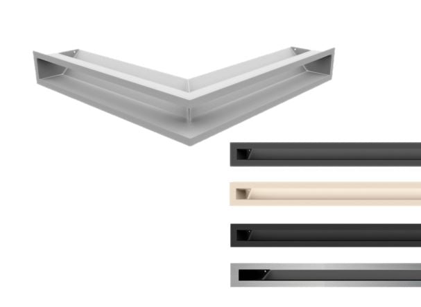 Kratki Eckluftleiste, Luftleiste 45S, 5 Farben | 560x560 Winkel x 90mm