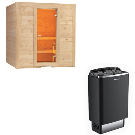 Sentiotec Sauna Set Basic Large mit Saunaofen 100 inkl. Steuerung | klimaworld.com