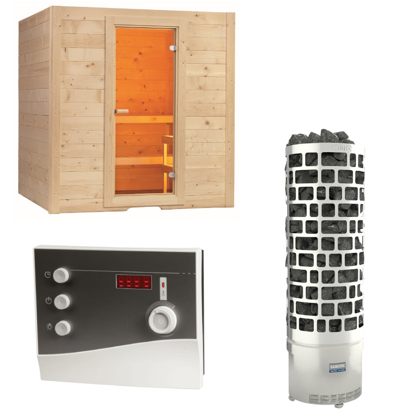Sentiotec Sauna Set Basic Large mit Saunaofen ARI und Steuerung K2-Next | klimaworld.com