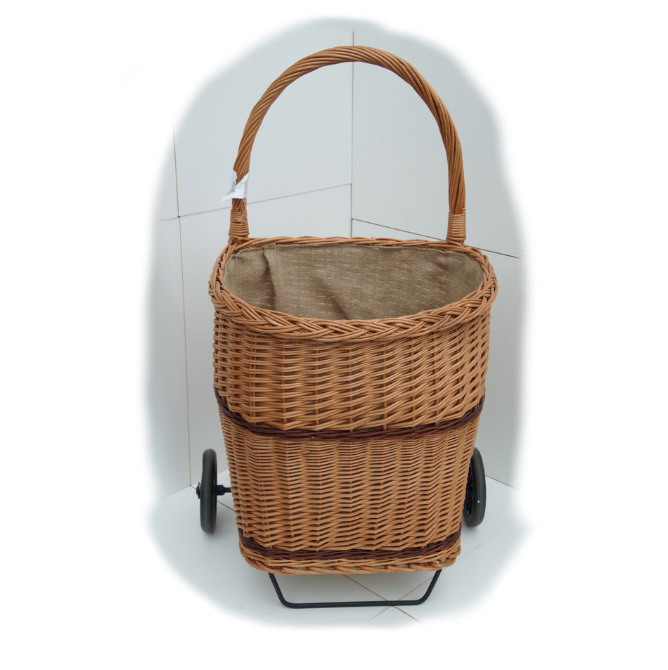 #Kaminholzwagen, Holzwagen, zweifarbig gestreift ca. 48 x 45 x 50/80 cm (Zubehoer)