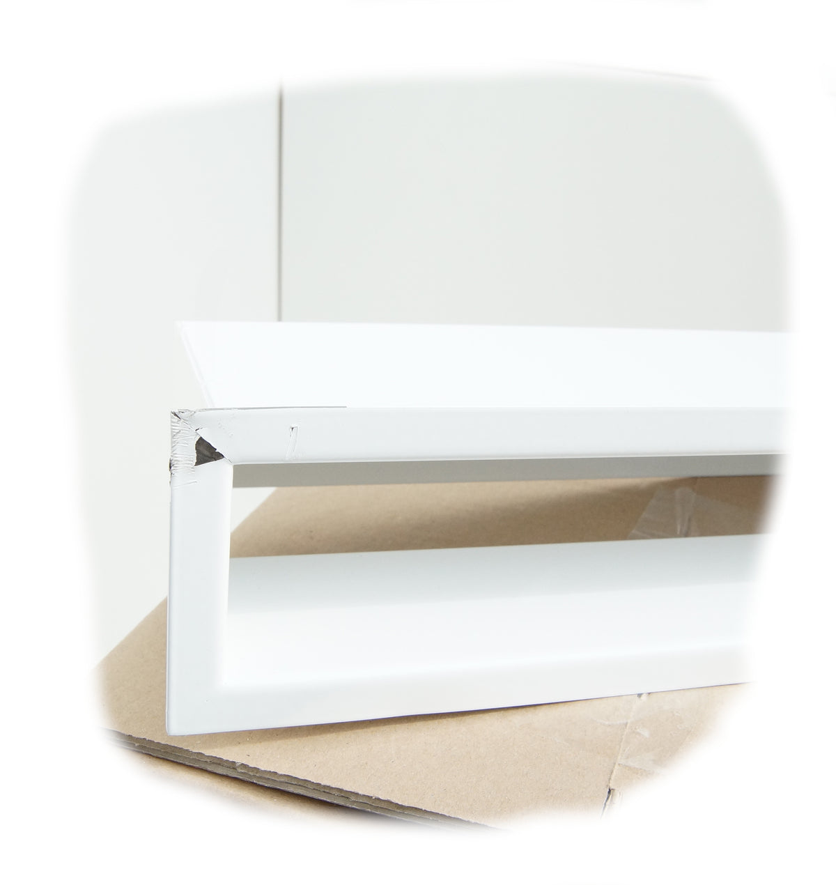 Kamin - Luftleiste | Lufteinlass | 400x90mm | WEIß | Transportschaden | B-Ware