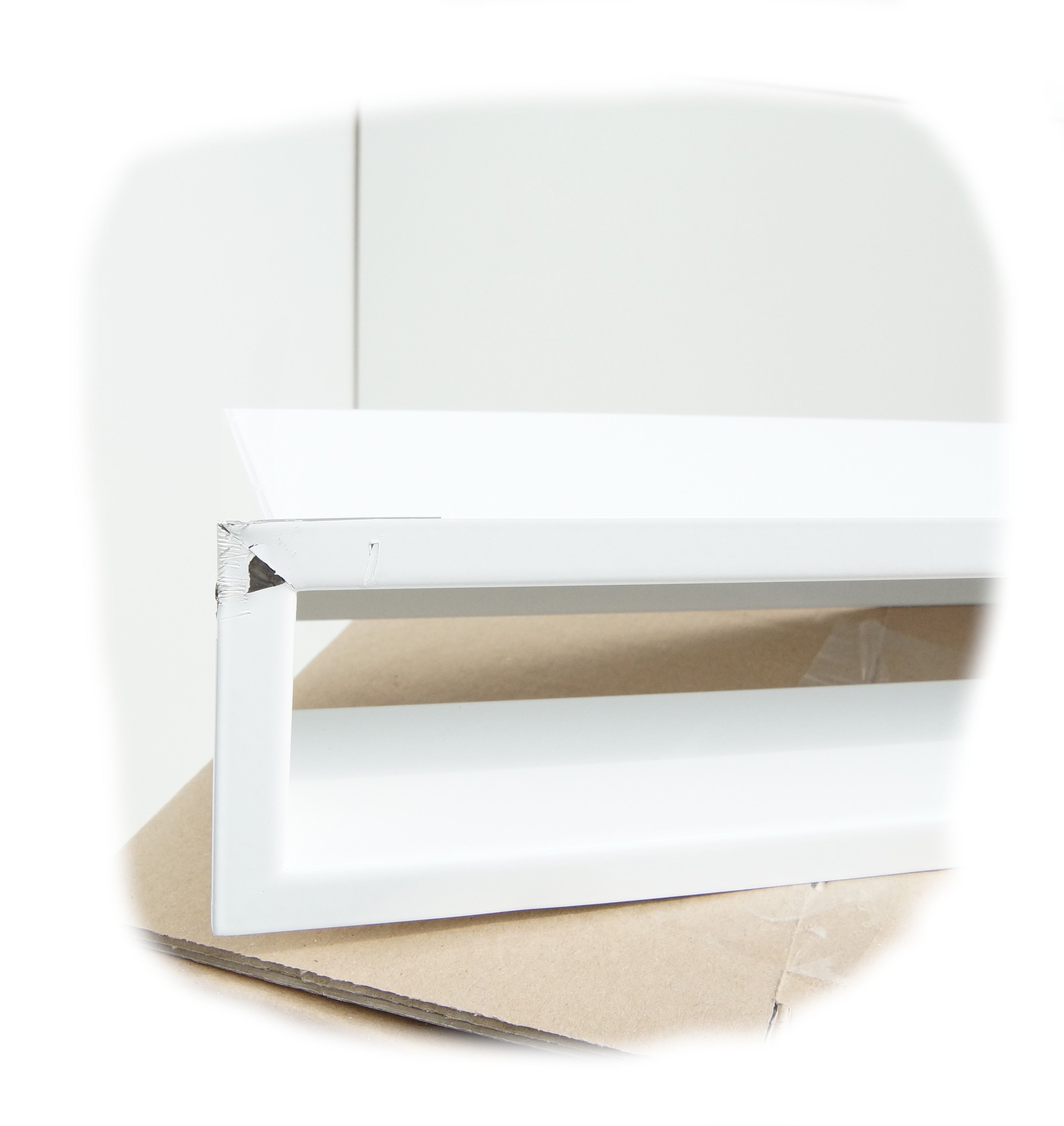 Kamin - Luftleiste | Lufteinlass | 400x90mm | WEIß | Transportschaden | B-Ware