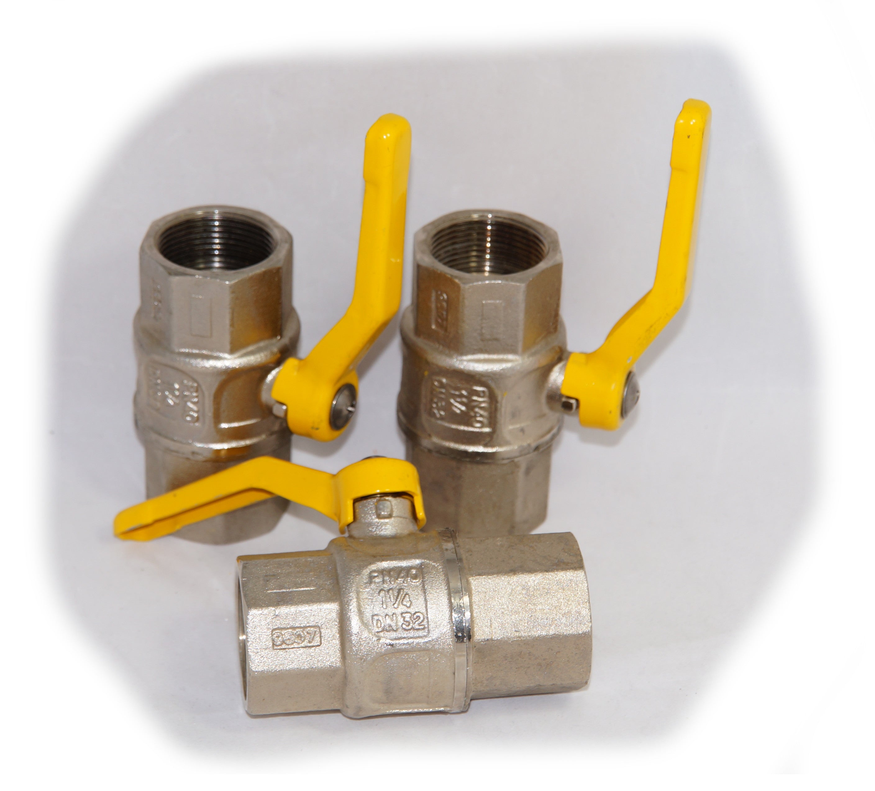Kugelhahn Gelb | 1 1/4'' | 3er Set | IG/IG - Klimaworld
