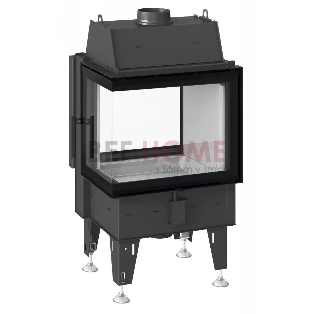 Warmluft Kamineinsatz BEF TWIN 7| Eckschebe|7kW