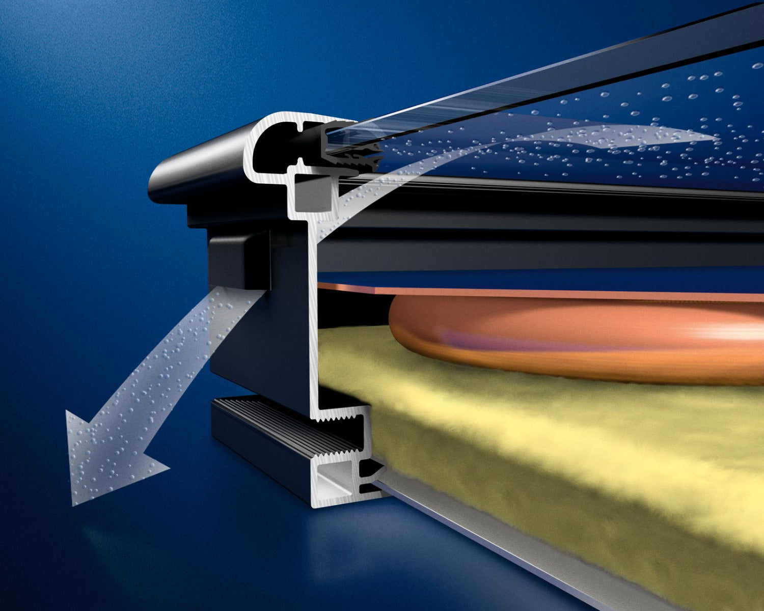 ThermoFlux Flachkollektor TFK Premium 2.3 Detail Belüftung | klimaworld.com