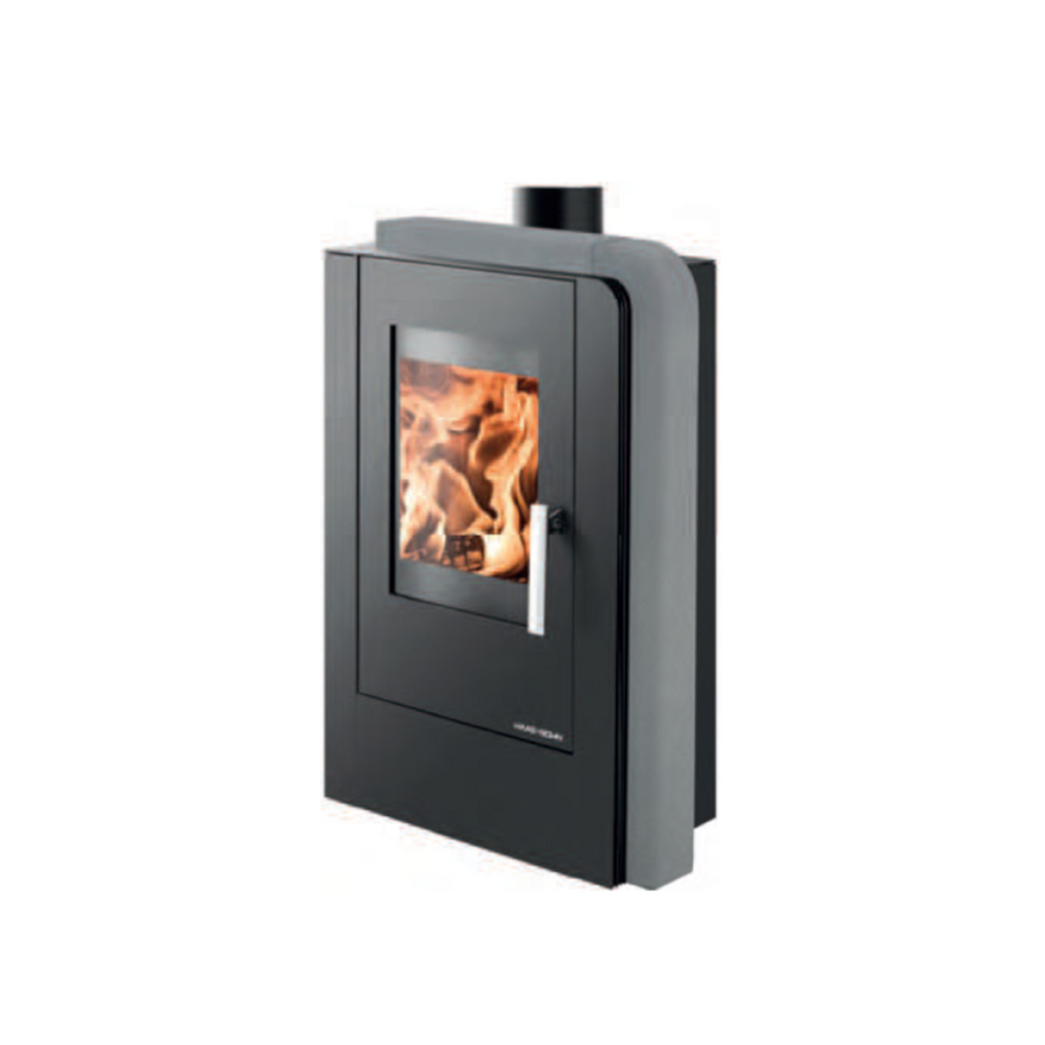 Haas+Sohn | Kaminofen ARUBA 220.17-ST perl-schwarz/Quarzit grau | 6 kW
