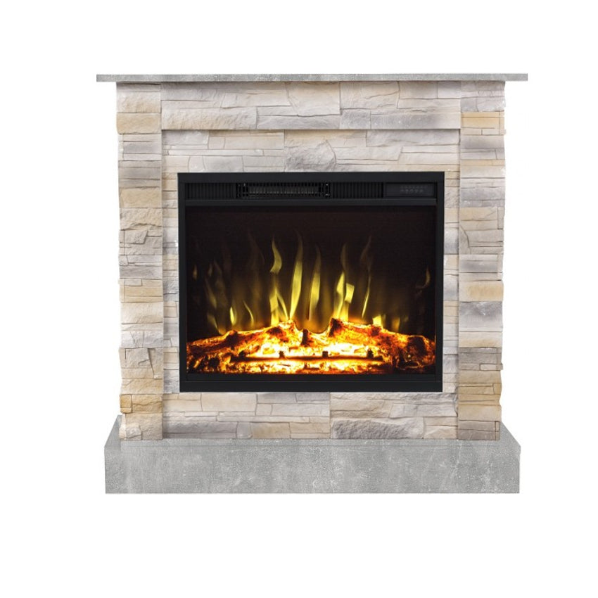 Aflamo LED Standkamin | Vigo Stone Desert/beton