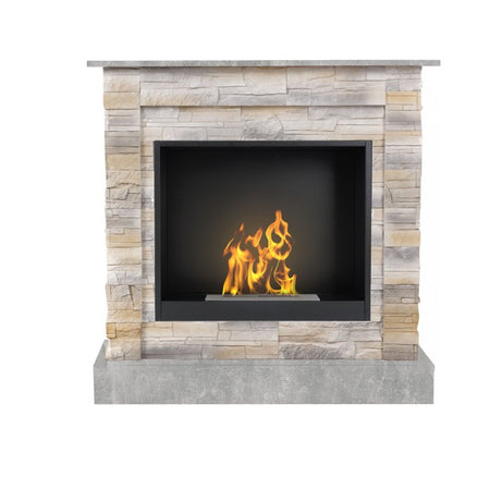Aflamo Bio-Kamin | Vigo Stone mit Einsatz Bio 60