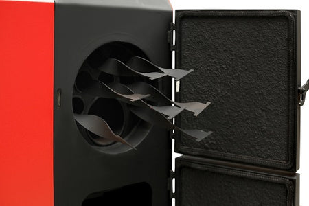 ThermoFlux Pelletkessel 25 ECO mit 25 kW und 230 kg Behälter, innen | Klimaworld.com