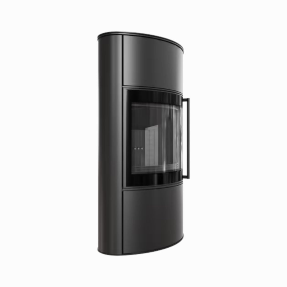 Kratki Kaminofen BJORN Hoch, schwarzer Brennraum | klimaworld.com