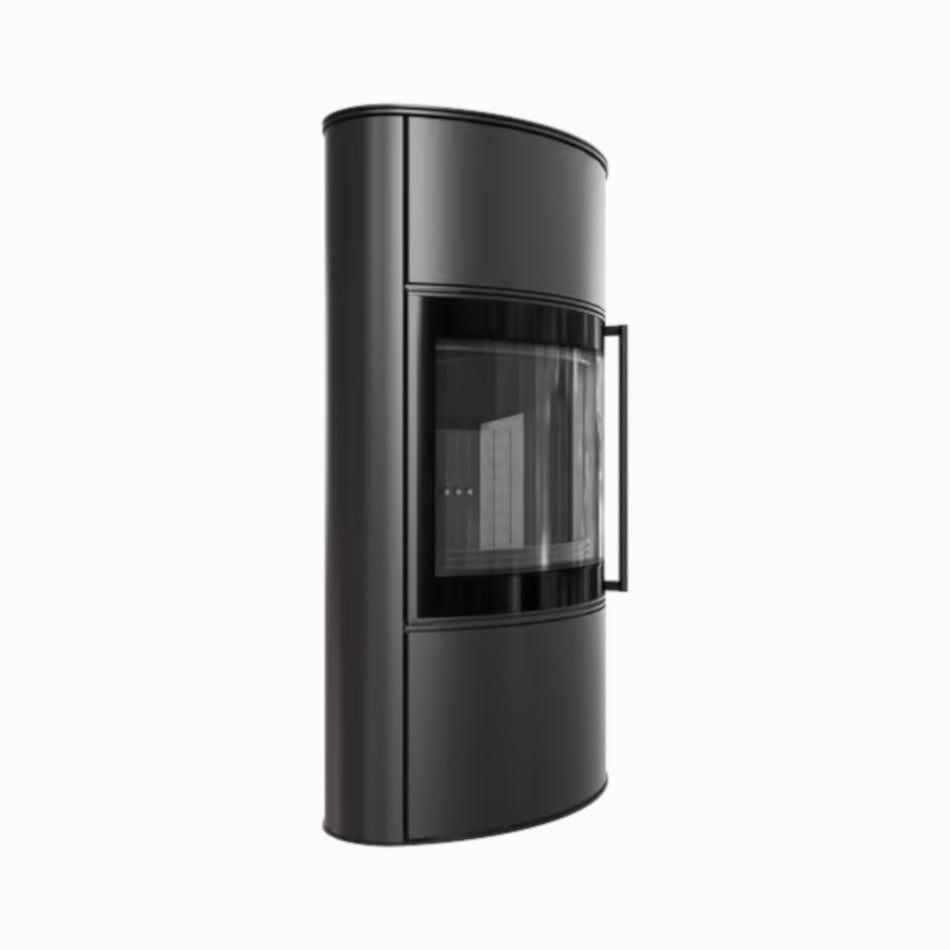 Kratki Kaminofen BJORN Hoch, schwarzer Brennraum | klimaworld.com