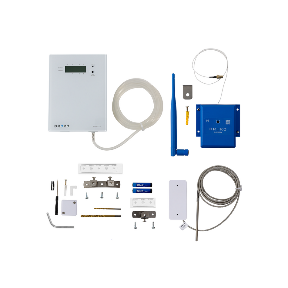 BROKO Set für KWL Empfänger | BL220ETDDu | Klemmschiene + Temp + Druckwächter Unterputz