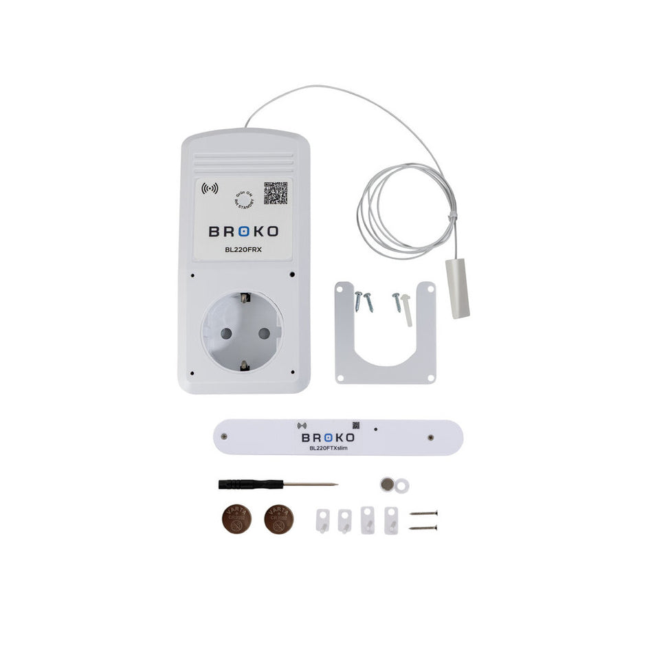 BROKO Set Dunstabzüge | BL220Fslim | Funk-Schalter Slim Schuko + Fensterkontakt